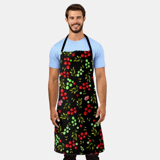 Berries Pattern Schort (Gedragen)