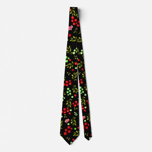 Berries Pattern Stropdas (Voorkant)