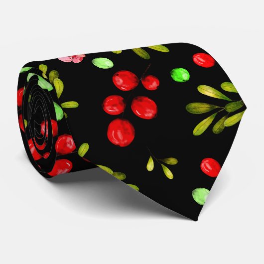 Berries Pattern Stropdas (Opgerold)