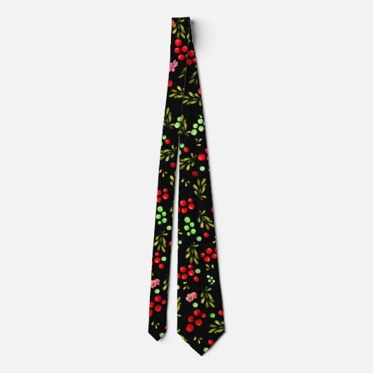 Berries Pattern Stropdas (Achterkant)