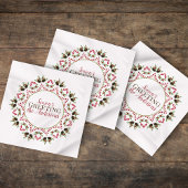 Berries Pinecone Holiday Mandala Kerstmis Aangepas Servet