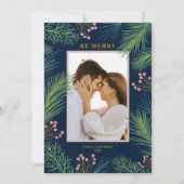 Berries Pines met kerstmis Feestdagenkaart (Voorkant)