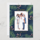 Berries Pines met kerstmis Feestdagenkaart (Voorkant)