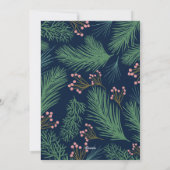 Berries Pines met kerstmis Feestdagenkaart (Achterkant)