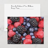 Berries Recipe Card Briefkaart (Voorkant / Achterkant)