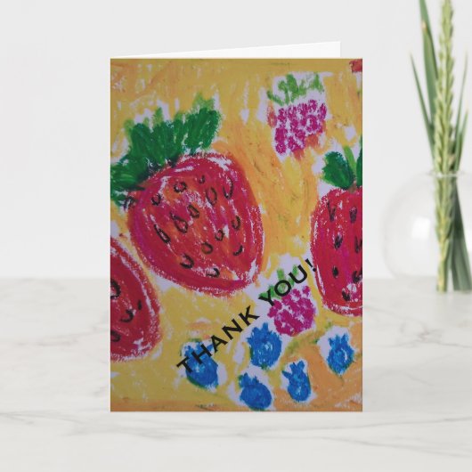 Berries Thank You Card Kaart (Voorkant)