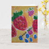 Berries Thank You Card Kaart (Gele Bloem)