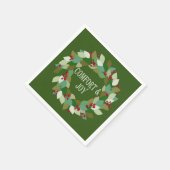 Berries Wreath Holiday Comfort & Joy Servet (Hoek)