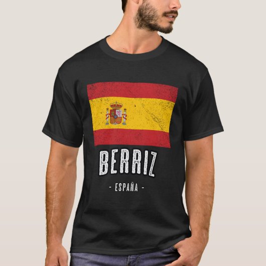Berriz Spanje Es Vlag Stad Bandera Ropa T-shirt (Voorkant)