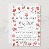 Berry 1e foto verjaardagsfeestje kaart (Voorkant)