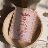 Berry 1e Hand Geschreven Getrokken Aardbei Verjaar Kaart