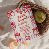 Berry 1e Hand Getrokken Aardbei Meisje Leuke Verja Kaart