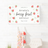 Berry 1e verjaardag | Aardbei eerste banner (Insitu)