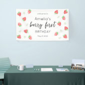 Berry 1e verjaardag | Aardbei eerste banner (Beurs)