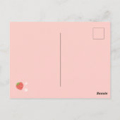 Berry 1e verjaardag aardbei eerste verjaardagsfees briefkaart (Achterkant)