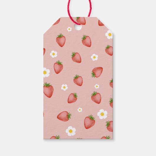 Berry 1e Verjaardag Aardbei Thema Gift Labels Cadeaulabel (Voorkant)