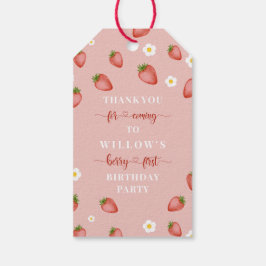 Berry 1e Verjaardag Aardbei Thema Gift Labels Cadeaulabel