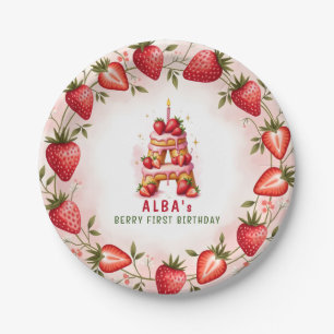 Berry 1e Verjaardag Bord Letter A Cake Design