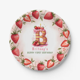 Berry 1e Verjaardag Bord Letter B Cake Design