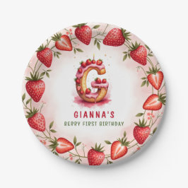 Berry 1e Verjaardag Bord Letter G Cake Design
