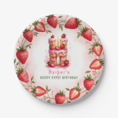 Berry 1e Verjaardag Bord Letter H Cake Design (Voorkant)