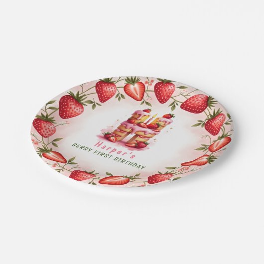 Berry 1e Verjaardag Bord Letter H Cake Design (Gekanteld)