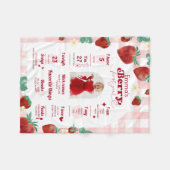 Berry 1e verjaardag mijlpaal fleece deken (Voorkant (Horizontaal))