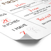 Berry 1e verjaardag mijlpaal teken poster (Hoek)