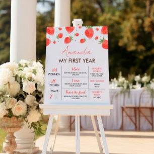 Berry 1e verjaardag mijlpaal teken poster