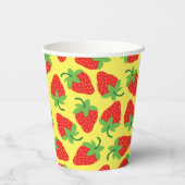 Berry 1e Verjaardag Schattige Aardbei Kind Papieren Bekers (Achterkant)