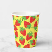 Berry 1e Verjaardag Schattige Aardbei Kind Papieren Bekers (Links)