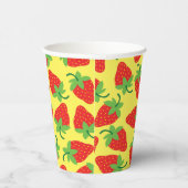 Berry 1e Verjaardag Schattige Aardbei Kind Papieren Bekers (Rechts)