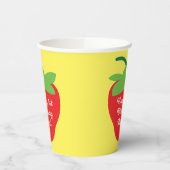 Berry 1e Verjaardag Schattige Aardbei Kind Papieren Bekers (Links)