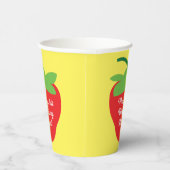 Berry 1e Verjaardag Schattige Aardbei Kind Papieren Bekers (Rechts)