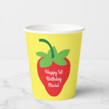 Berry 1e Verjaardag Schattige Aardbei Kind