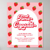 Berry 1e verjaardag Strawberry Time Capsule Game Poster (Voorkant)