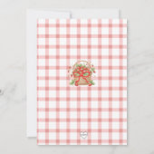 Berry 1e Verjaardag Waterverf Aardbei Kaart (Achterkant)