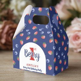 Berry 1e Verjaardagsfeest Aardbei Blauw Blauw Bedankdoosjes
