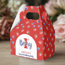 Berry 1e verjaardagsfeest Aardbei Blueberry Red Bedankdoosjes