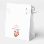 Berry 1e Verjaardagsfeest Aardbeienfruit Zomer Bedankdoosjes (Achterkant)