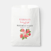 Berry 1e Verjaardagsfeest Aardbeienfruit Zomer Bedankzakje (Voorkant)