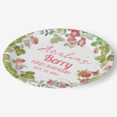 Berry 1e verjaardagsfeestje papieren bordje (Gekanteld)