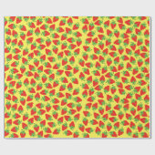 Berry 1st Birthday Cute Strawberry Colorful Mod Cadeaupapier (Vlak)