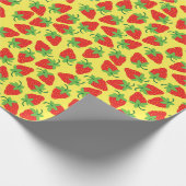 Berry 1st Birthday Cute Strawberry Colorful Mod Cadeaupapier (Hoek)