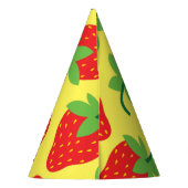 Berry 1st Birthday Cute Strawberry Colorful Mod Feesthoedjes (Achterkant)