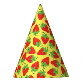 Berry 1st Birthday Cute Strawberry Colorful Mod Feesthoedjes