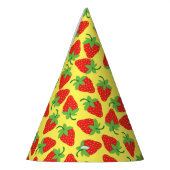 Berry 1st Birthday Cute Strawberry Colorful Mod Feesthoedjes (Links)