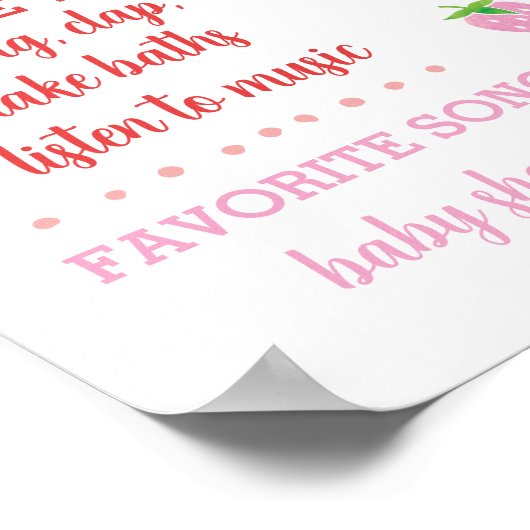 Berry 1st Birthday Milestone Poster Red Gold (Hoek)