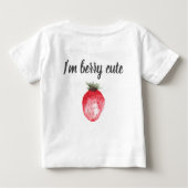 Berry 1st Birthday Waterverf aardbei (Achterkant)