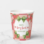 Berry 2nd Birthday Strawberry Party  Papieren Bekers (Voorkant)